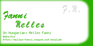 fanni melles business card